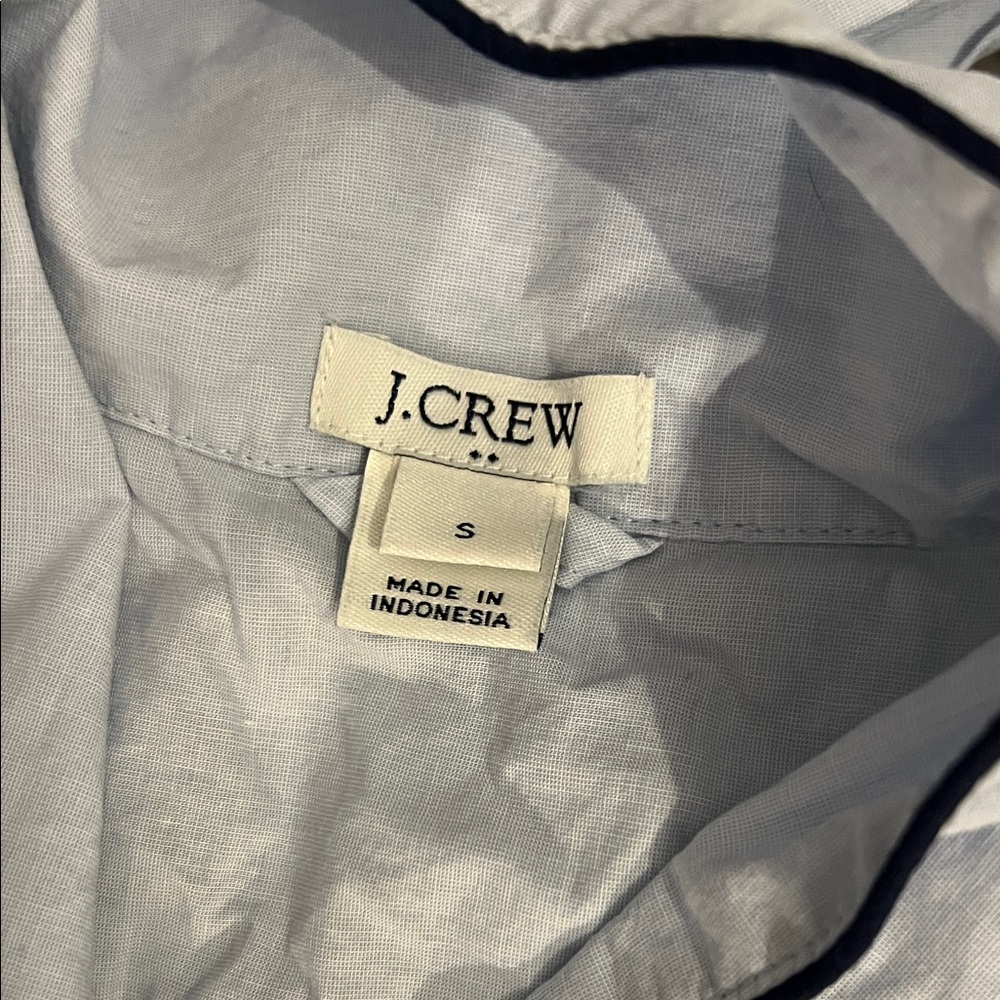 J. Crew Light Blue pajamas with navy trimTrim - never worn - Picture 2 of 2